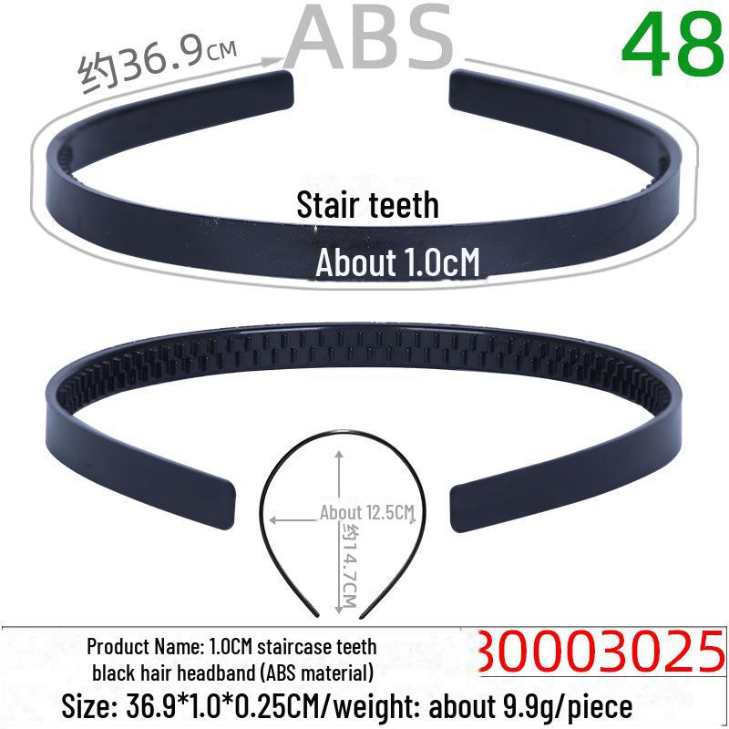 Handmade 2.5CM Toothless Black Hairband - PS Material Hair Accessory