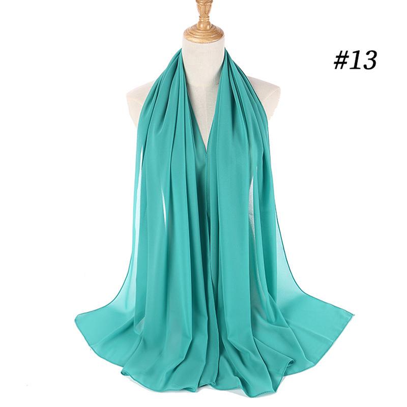 Muslim Chiffon Hijab Women Bubble Chiffon Scarf For Women Ladies Veil Muslim Islam Solid Color Malaysia Musulman Wrap Scarves