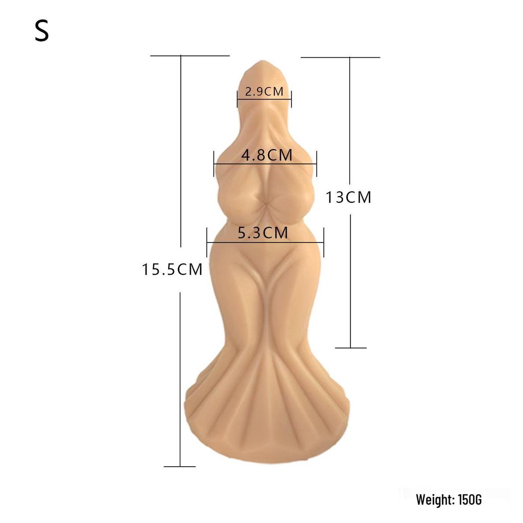 Unregelmäßig geformter Silikondildo - Stiller manueller weiblicher Masturbator