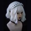 Punk Rivet Headband PU Spiked Hair Hoop Gothic Rock Headwear for Cosplay Unisex Rock Spiked Headwear Accessory