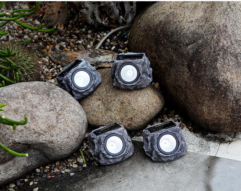 Waterproof Outdoor Solar LED Stone Garden Light