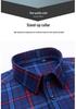 Camicia a maniche lunghe a quadri da uomo taglie forti in puro cotone (Taglie 38-46) - Abbigliamento Casual Business Autunnale