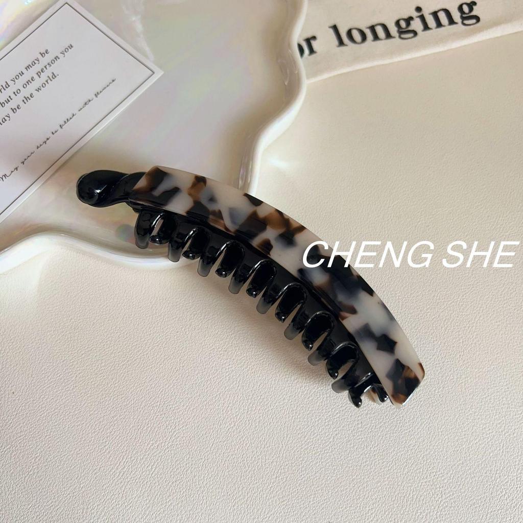 Large Banana Clip for Ponytail - Korean/French Vertical Hairpin with Leopard Print