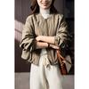Women's Artistic Striped Long Sleeve Sweatshirt - Spring/Autumn Casual Loose Fit Round Neck Top