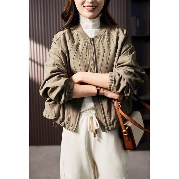 Women's Artistic Striped Long Sleeve Sweatshirt - Spring/Autumn Casual Loose Fit Round Neck Top
