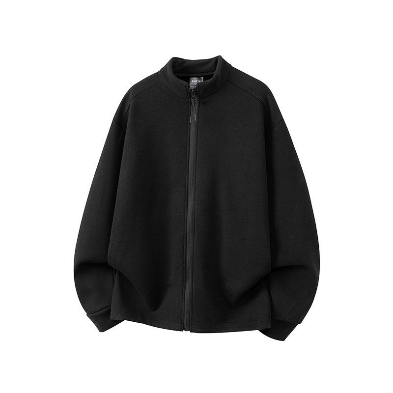 

Unisex Winter Fleece-Lined Zip Cardigan: Trendy, Warm, Loose-Fit American Style Coat. XL чорний