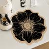 Diatomitowa Podkładka pod Talerz w Kształcie Kwiatu Odporna na Ciepło Antypoślizgowa Mata na Stół Szybko Chłonąca Wodę Mata do Kuchni Stołu Jadalnianego Dekoracyjny Wystrój Domu