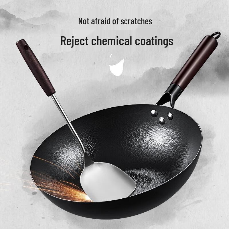 Royalstar Hand-Hammered Non-Stick Iron Wok