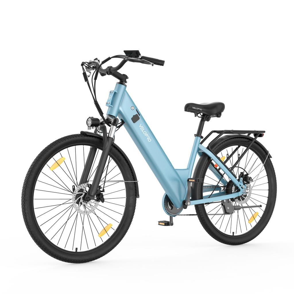 Bicicletta elettrica Velopro C1 con batteria 36V 13Ah e cambio Shimano a 7 velocità