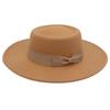 Popular Top Hat Versatile Bow Dome Convex Top Big Brim Fashion Casual Woolen Felt Hat Top Hat Hat
