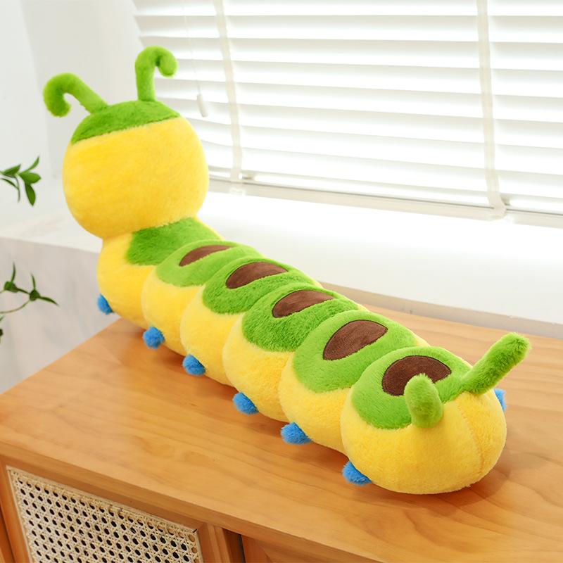 New Plush Toys, Colorful Caterpillars, Cartoon Dolls, Girls, Sleeping with Legs, Pillows, Caterpillars, Cute Bedding