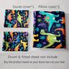 Colorful dinosaur pattern Bedding Duvet cover sets Duvet covers Pillowcases gifts (1 * Duvet Cover 2 * Pillowcases, without duvet insert)