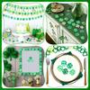30/50PCS Green Acrylic Lucky Leaf Ornaments St Patricks Day Shamrock Decor Vase Filler Table Scatter