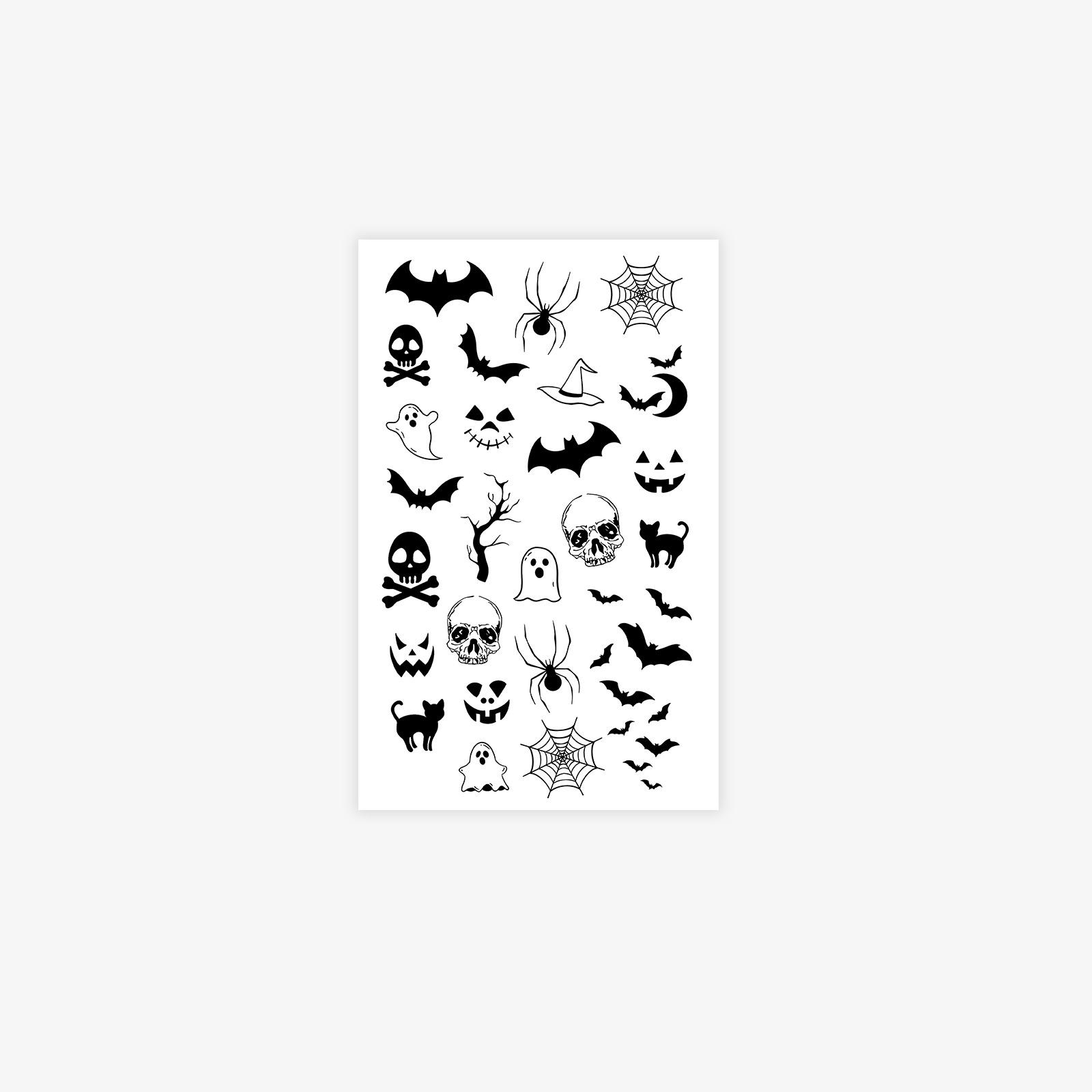 Premium Personality Diablo Spice Girls Halloween Spider Eye Makeup Face Stickers Tattoo Stickers 12*19