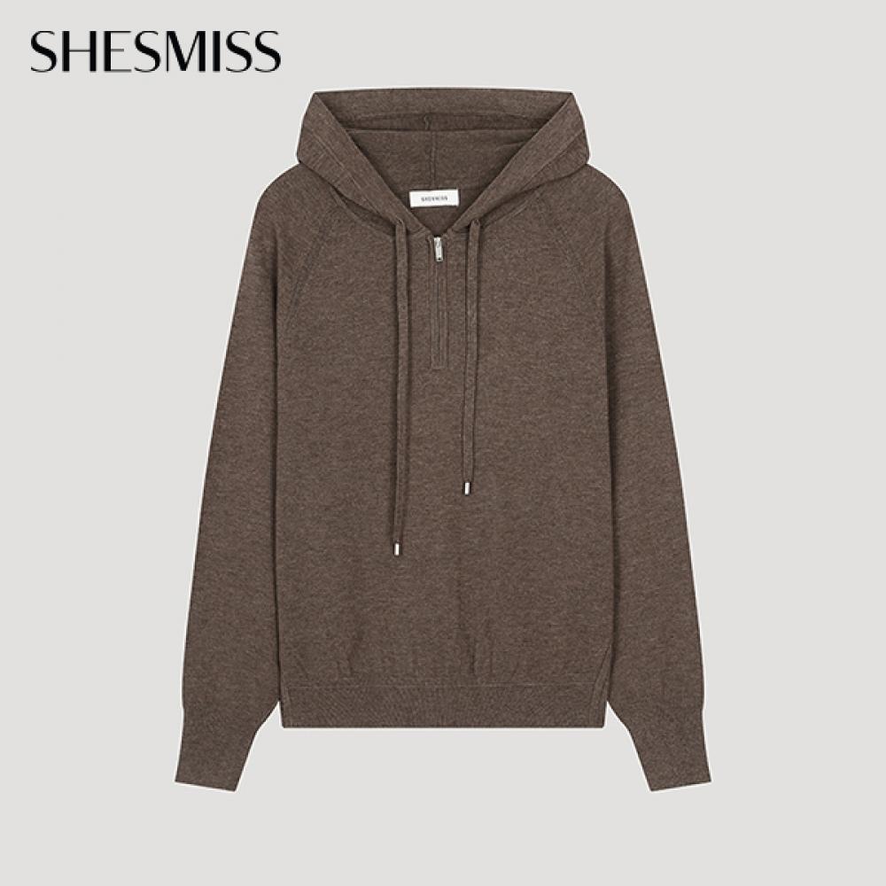 

She S miSS Полумолния Реглан Вязаный капюшон SSkpoo32580 Мб melange brown/55