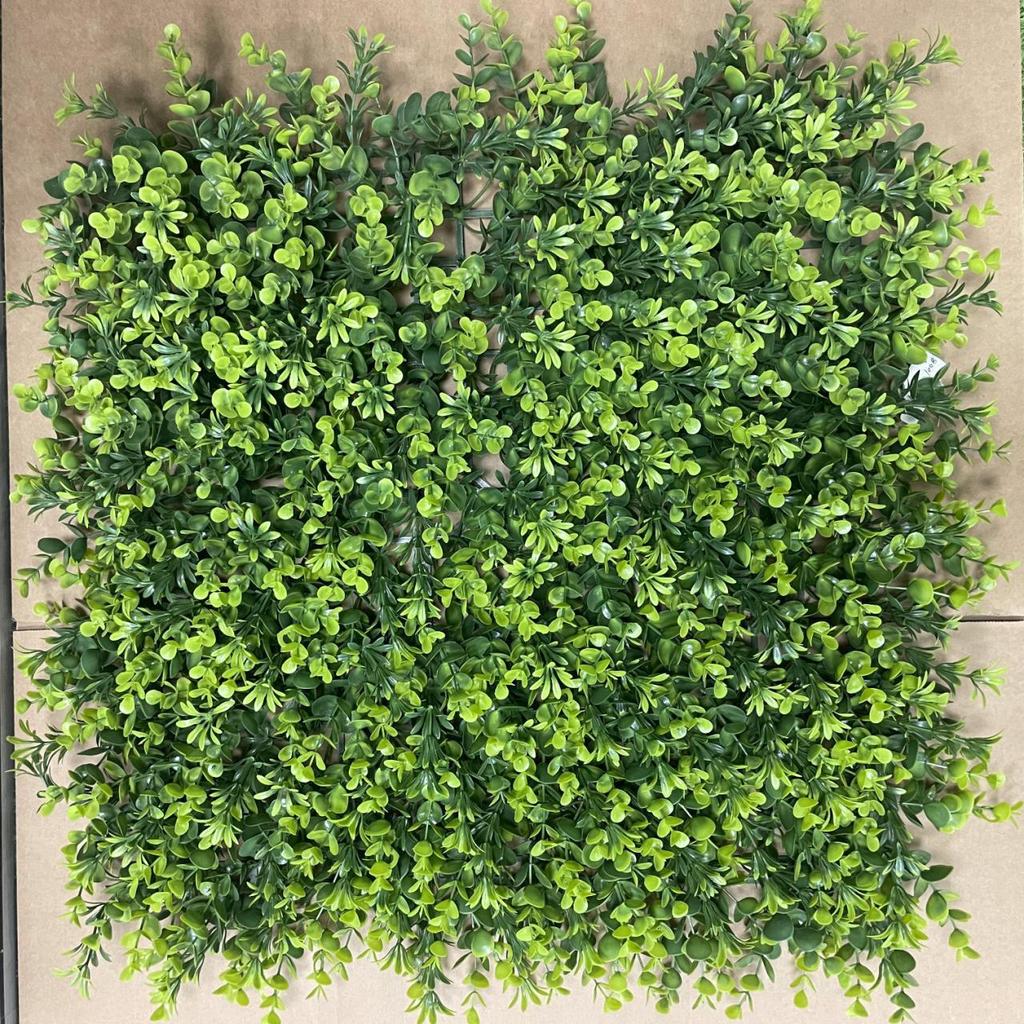 50×50cm Artificial Green Plant Wall - Plastic Vertical Garden, Fake Flower Wall, Synthetic Turf Background