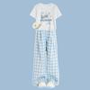 Pantalon à Carreaux Pour Filles Nouveau Pantalon Décontracté d'Été Coupe Ample Vêtements Pour Enfants Style Décontracté Ensemble de Pantalons Larges