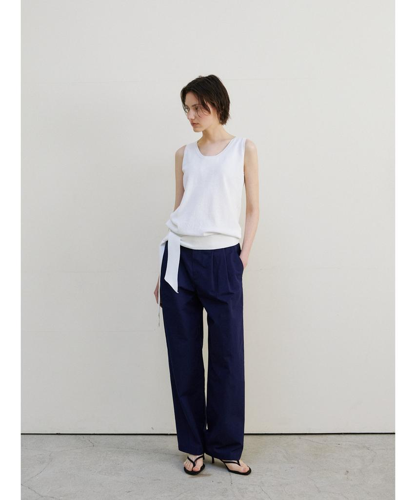 Ninnis Tie Sleeveless Knit Top (White)