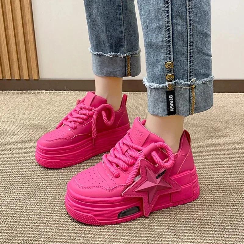 Модные осенние удобные модные женские спортивные туфли белые женские повседневные — фото 6