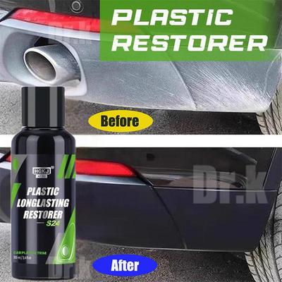 Plastic Restore Revitalizer Renovátor plastů Dlouhotrvající povlak pro automobilové gumy Renovace Čištění Lesklá černá Záře