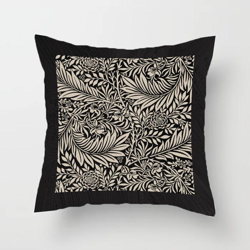 Plants and Geometric Patterns Square Polyester Pillowcase Sofa Living Room Decorative Cushion Cover Bedroom Bedside Pillow Cover