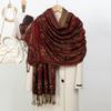 Winter Cashmere Pashmina Women Shawls And Wraps Women Floral  Luxury Lady  Warm Thick Scarves Blanket