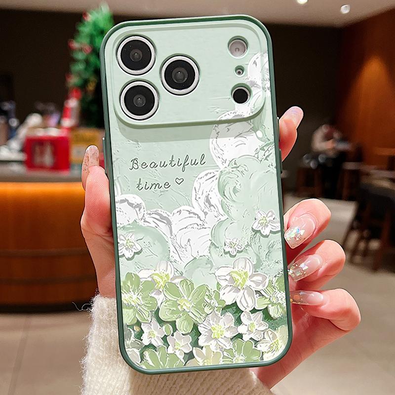 Oil Painting Flowers Pattern Case For iPhone 17 Pro Max Funda iPhone 16 15 14 13 Pro Max Magnetic For Magsafe Hybrid Slim Matte Cover
