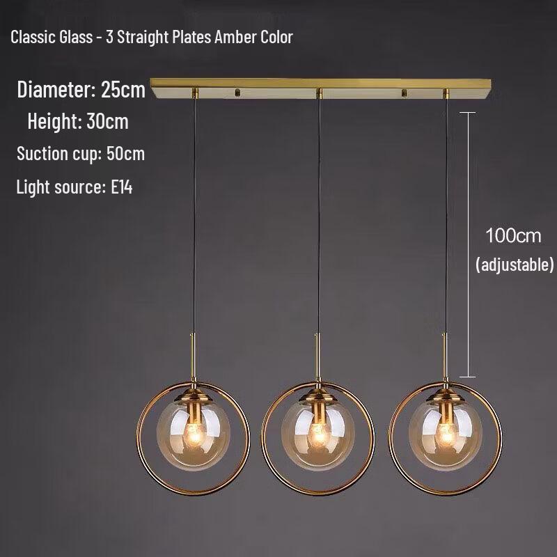 Oeny Classic Round Glass Pendant Lamp