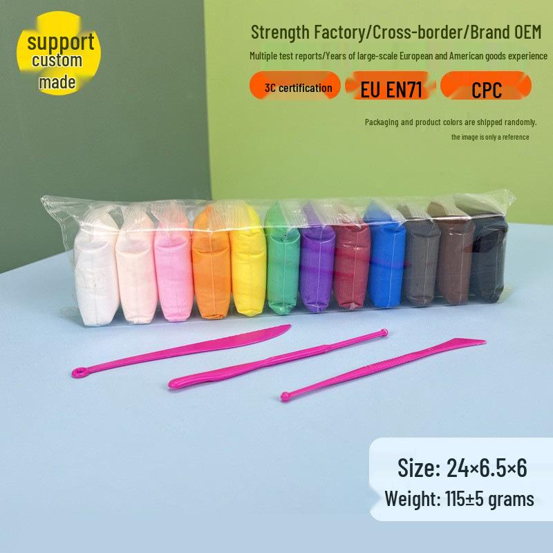 

Нетоксичний набір кольорової легкої глини для дитячої DIY творчості з інструментами