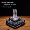 Retro Frosted Acrylic Shot Glass Holder