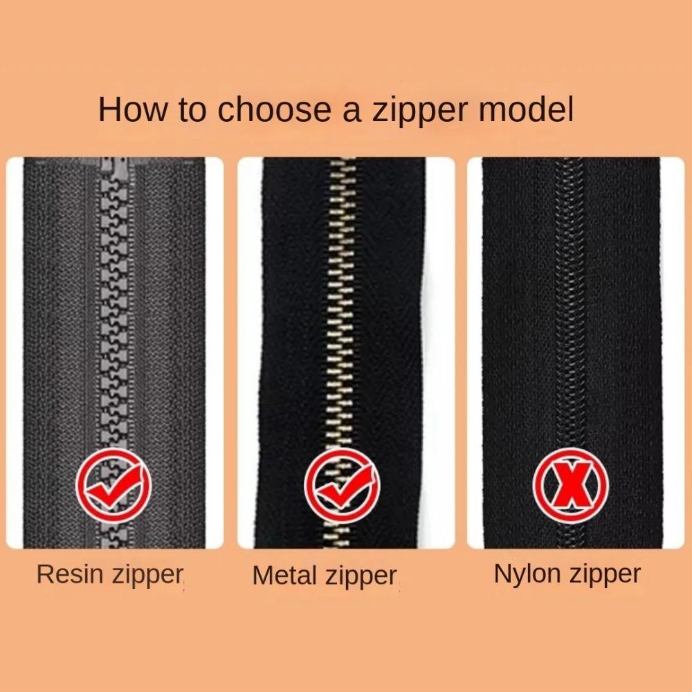 10pcs 3 5 8 Zipper Puller Head Black Handmade Zipper Slider Sewing Accessories Resin Clothing Bag Zips for Replacement Parts