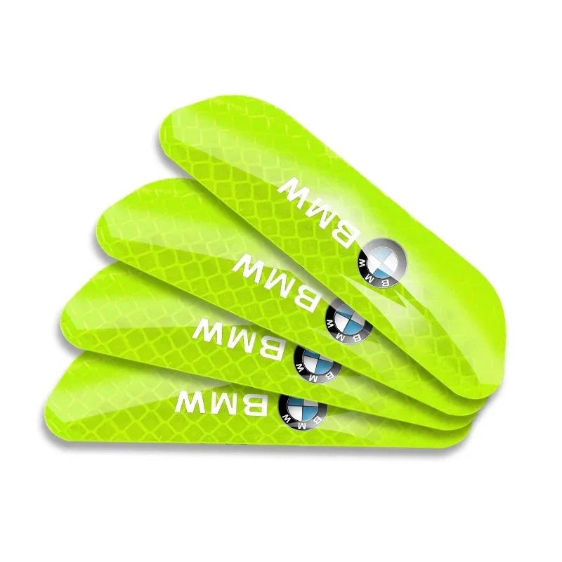 CAI1 2025 New For BMW Car 4PCS Car Reflective Strips Warning Stickers Car Styling For BMW M E46 E90 E60 F10 F30 F20 E39 E36 X5 E70 F2