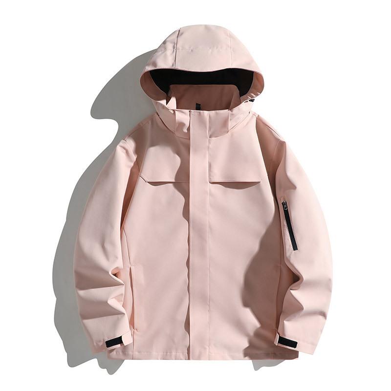 3-In-1 Jacket Windproof Waterproof Thickened Warm Men's and Women's Outdoor Travel Mountaineering Casual Hooded Men's Jacket