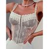 Sexy Lace See-through Halter Top Gyaru Sexy Lace See-through Sling Vest
