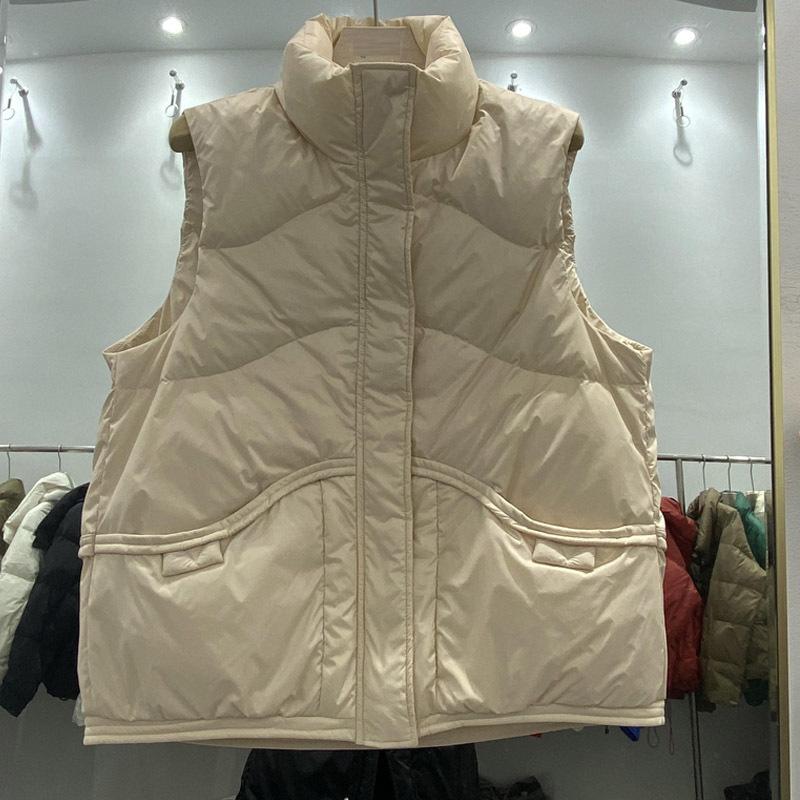Down Jacket Vest Women's Short Loose Small Vest with Chunxin High-end Stand-up Collar White Duck Down Vest