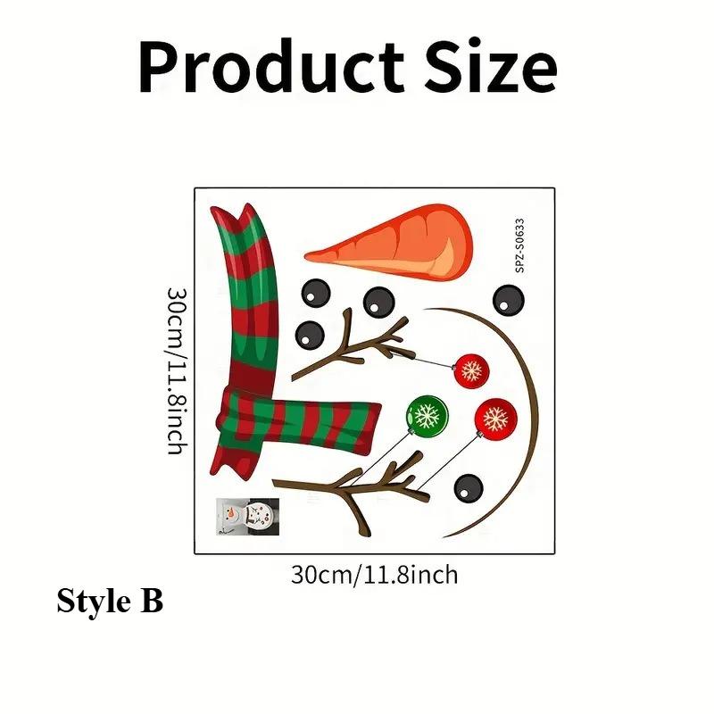 Weihnachts Schneemann Toilettenaufkleber Cartoon PVC Selbstklebend Badezimmer Dekoration Wandaufkleber für Toiletten Deko