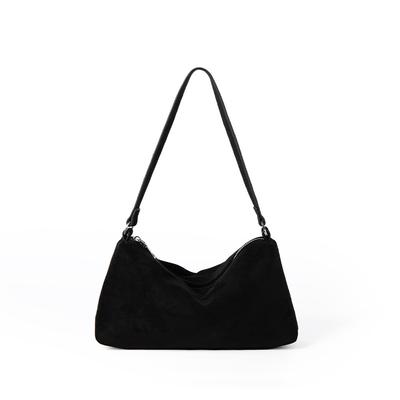 A Niche Retro Suede Single Shoulder Underarm Bag for Women, Featuring A New Matte Minimalist and Fashionable Baguette Bag