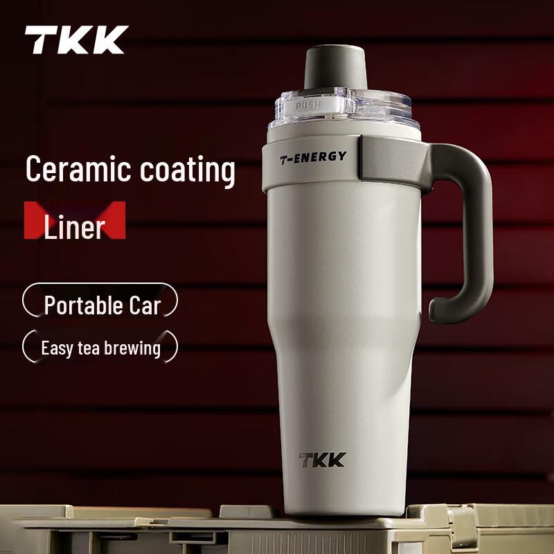 TKK Large Capacity Ceramic-Lined Thermal Mug