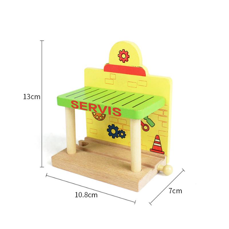 Wooden Track Magnetic Train Toy Wooden Track Scene Accessories Mountain Cave Tunnel Beech Wood Track Children's Toy