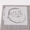 Exquisite Christmas Spraying Drawing Template Portable Washable 3-ring Loose-leaf Stencils Reusable Anti-break for Kids