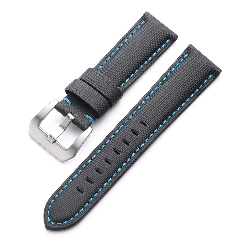 Waterproof Sailcloth Watch Band Premium Nylon Strap 20mm 22mm 24mm 26mm Durable Nylon Bracelet for Men Women Watch  Accessories