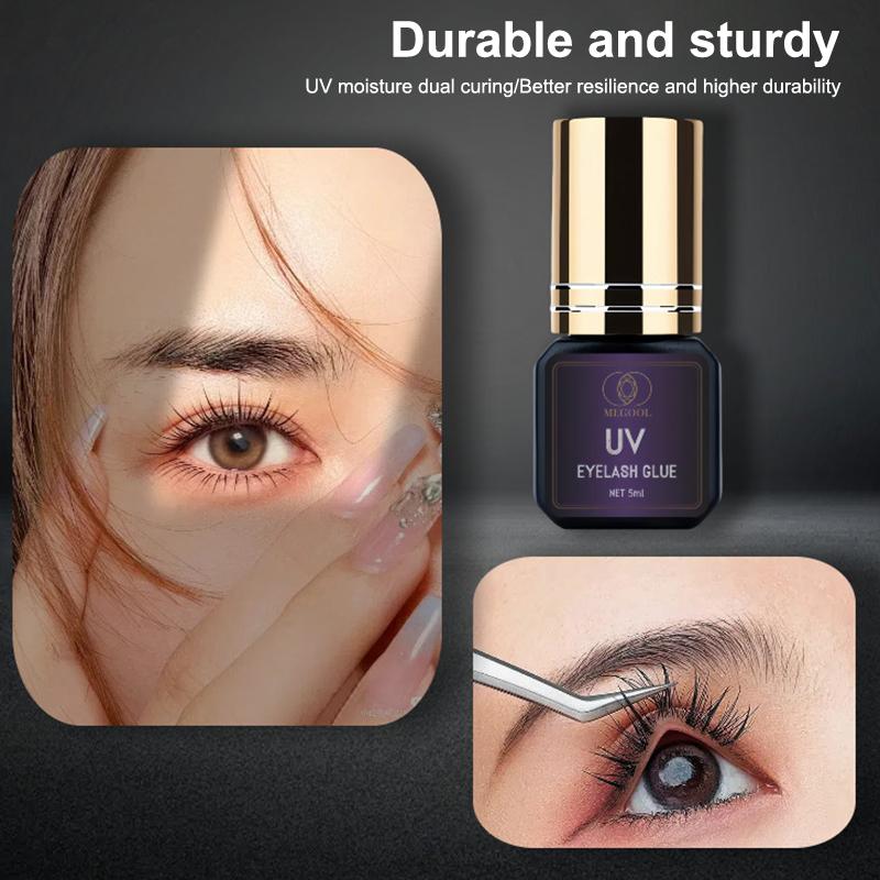 5Ml Uv Glue Adhesive For Eyelash Extensions 1S Fast Drying Strong False Eye Lash Extension Glue Long Lasting Uv Eyelash Glue
