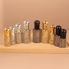 3/6/12Ml Essential Oil Roller Bottle Gold Dropper Perfume Bottles Travel Refillable Roll On Glass Luxury Empty Container