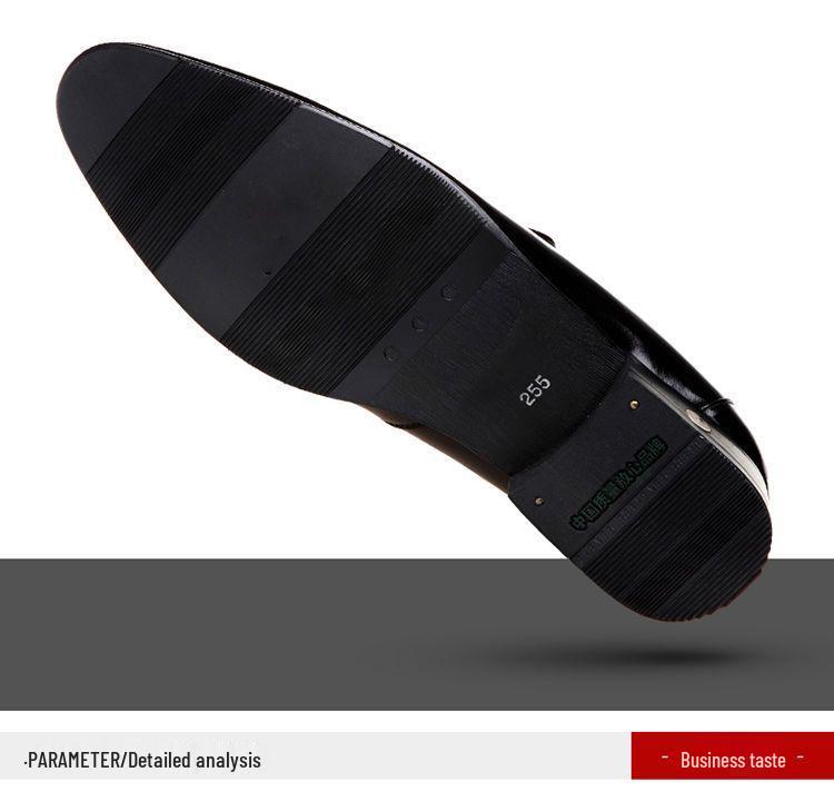 Men's Patent Leather Formal Shoes - Shiny Cowhide Pointed Toe Wedding Dress Shoes