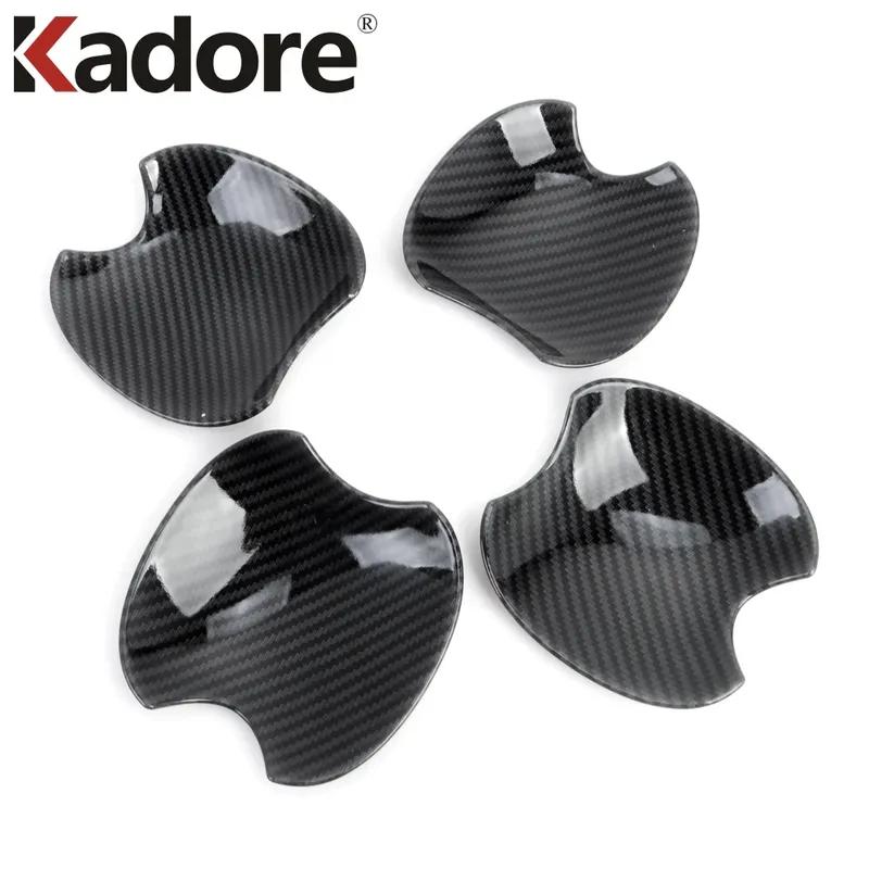 For Toyota Raize 2024 2025 Carbon Fiber Car Side Door Handle Bowl Cover Trim Protector Overlay Accessories