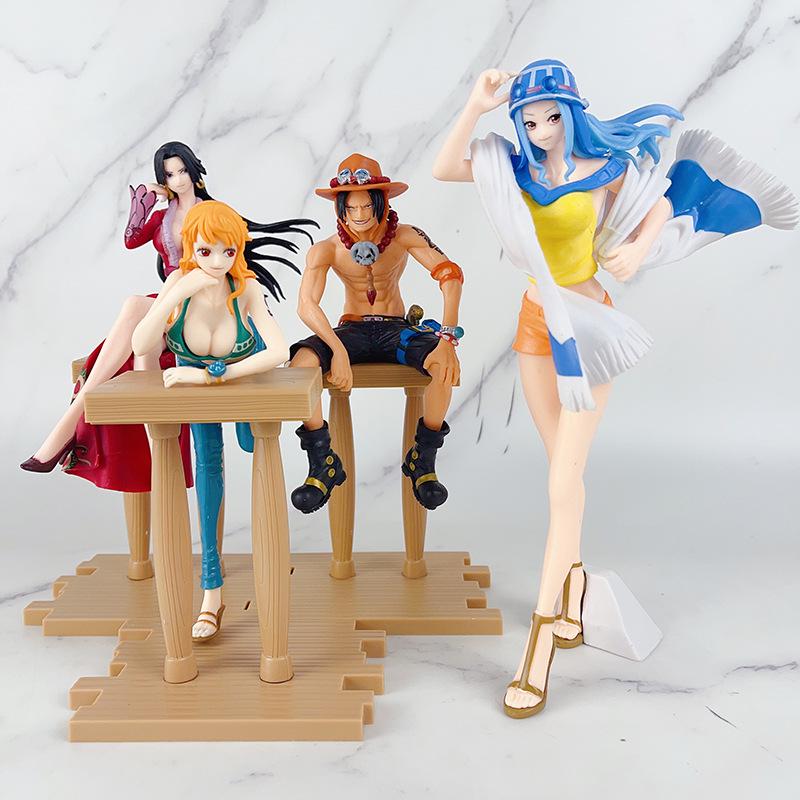 One Piece Onigashima Luffy, Zoro, Ace, & Sanji Anime Figurine Set