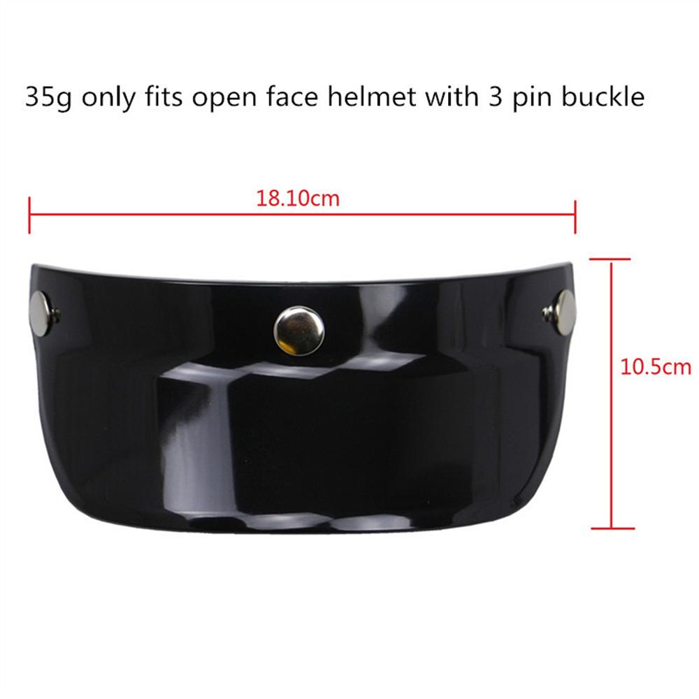 Motorrad-Visier für Helme mit 3 Knöpfen Retro-Stil