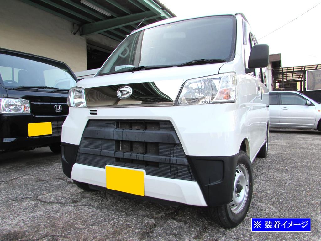 BRIGHTZ Stainless Steel Plated Hood Panel for Late Model Hijet Cargo with 331 Hijet Part Number Ultra-Mirror S321V/S331V [BON-COV-054] (Compatible S,