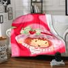 1pc Princess Strawberry1 Blanket, Gift, for Men and Women, Soft Blanket, Good for Sofa Bed Couch Travel, Lightweight Flannel Blanket