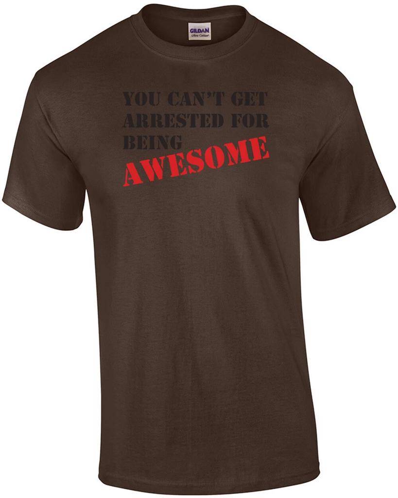 You Can't Get Arrested For Being Awesome T-shirt